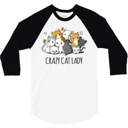 crazy cat lady (4) 3/4 Sleeve Shirt | Artistshot