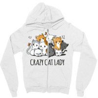 Crazy Cat Lady (4) Zipper Hoodie | Artistshot
