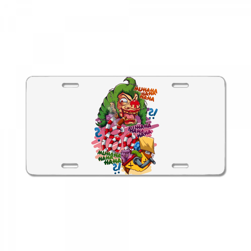 Custom Crazy Clown License Plate By Cm-arts - Artistshot