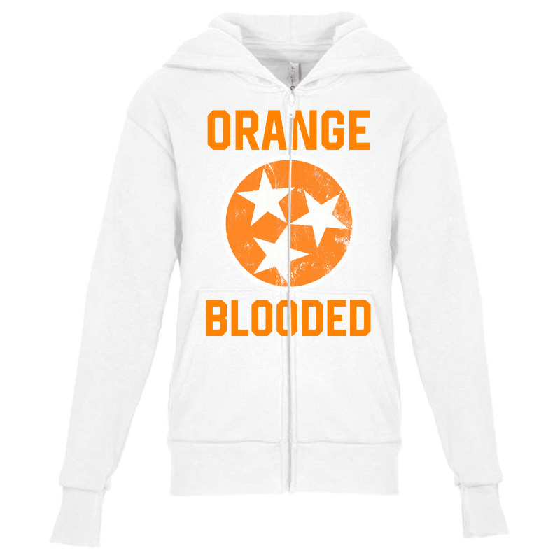 Tennessee Fan Orange Blooded Vol Sports Fan State Flag Tn Pullover Hoo Youth Zipper Hoodie by jermonmccline | Artistshot