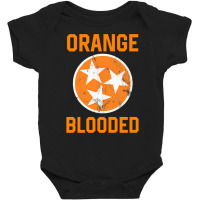 Tennessee Fan Orange Blooded Vol Sports Fan State Flag Tn Pullover Hoo Baby Bodysuit | Artistshot