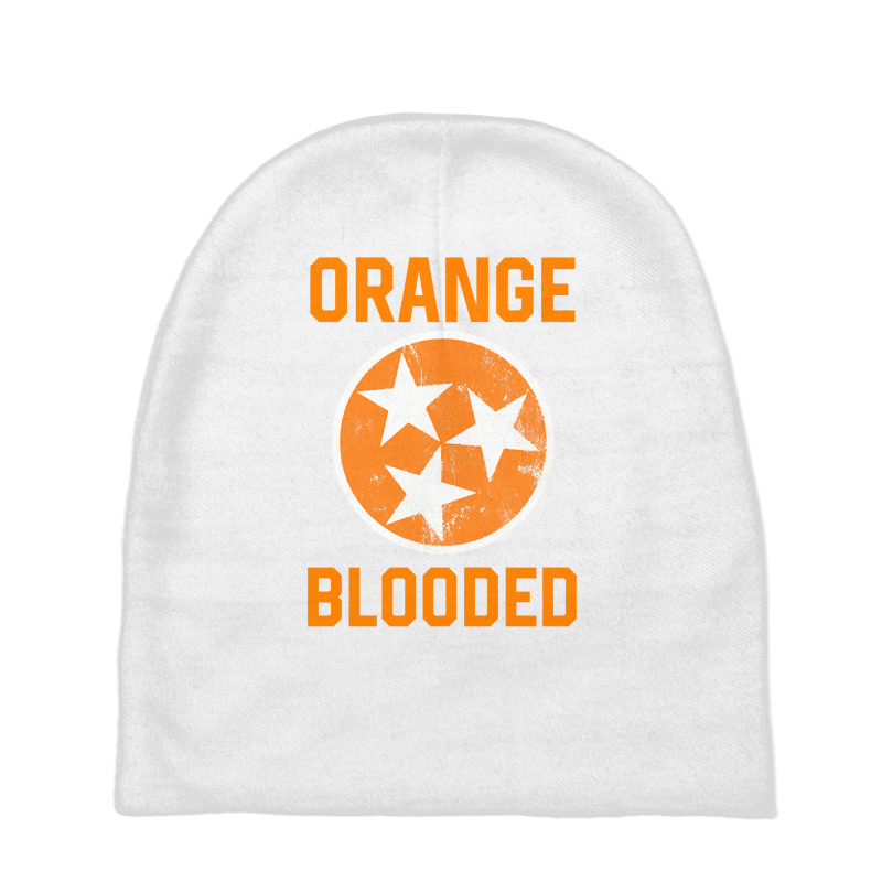 Tennessee Fan Orange Blooded Vol Sports Fan State Flag Tn Pullover Hoo Baby Beanies by jermonmccline | Artistshot