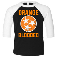 Tennessee Fan Orange Blooded Vol Sports Fan State Flag Tn Pullover Hoo Toddler 3/4 Sleeve Tee | Artistshot