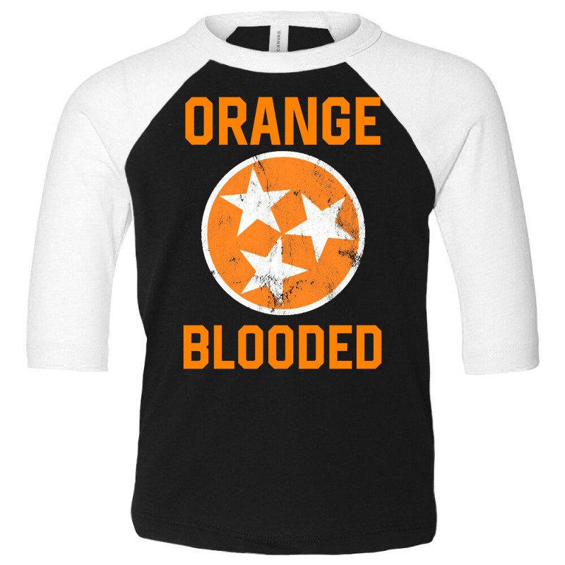 Tennessee Fan Orange Blooded Vol Sports Fan State Flag Tn Pullover Hoo Toddler 3/4 Sleeve Tee by jermonmccline | Artistshot