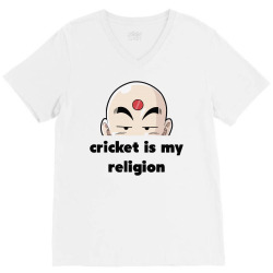 cricket is my religion V-Neck Tee | Artistshot