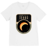 Us Partial Eclipse August 21 2017 Texas Tshirt V-neck Tee | Artistshot