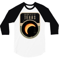 Us Partial Eclipse August 21 2017 Texas Tshirt 3/4 Sleeve Shirt | Artistshot