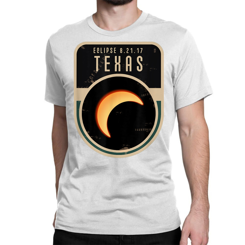 Us Partial Eclipse August 21 2017 Texas Tshirt Classic T-shirt by ebertfran1985 | Artistshot