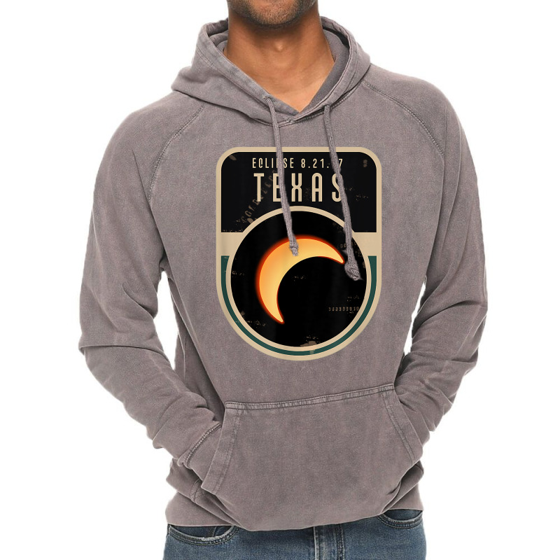 Us Partial Eclipse August 21 2017 Texas Tshirt Vintage Hoodie by ebertfran1985 | Artistshot