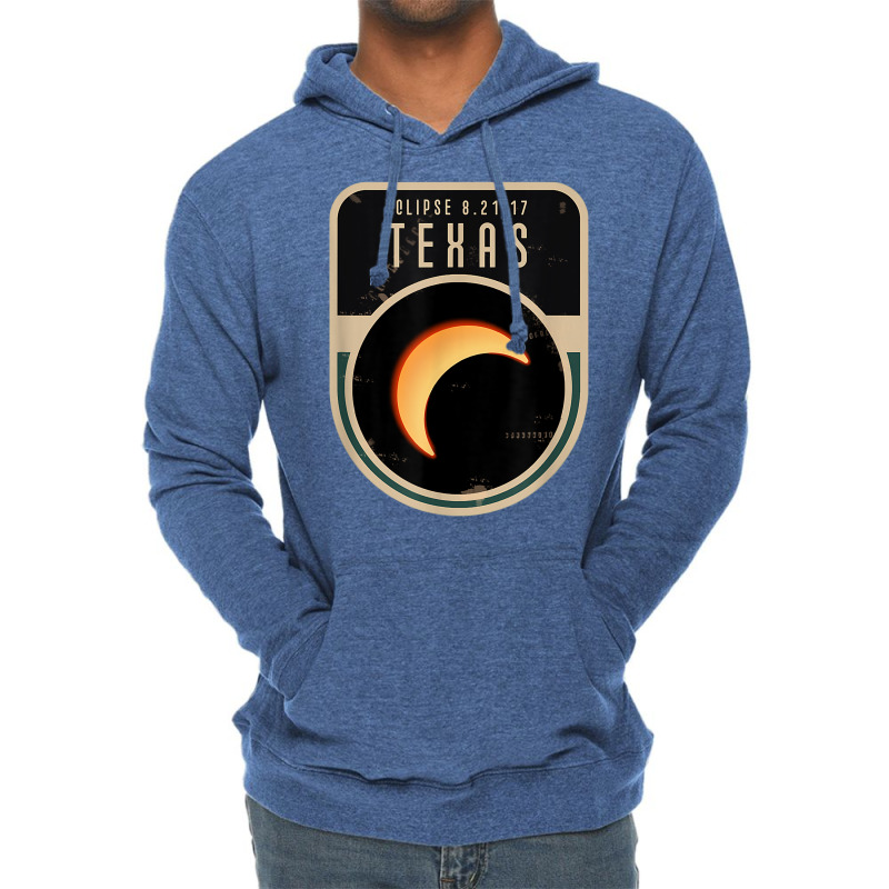 Us Partial Eclipse August 21 2017 Texas Tshirt Lightweight Hoodie by ebertfran1985 | Artistshot