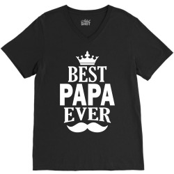 Best Papa Ever V-Neck Tee | Artistshot