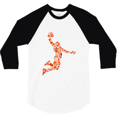 Basketball Player Preview 3/4 Sleeve Shirt Designed By Natabahari
