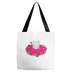 cute cat in a donut Tote Bags | Artistshot