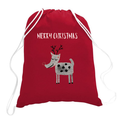Christmas Reindeer Drawstring Bags Designed By Cecelyhsandal