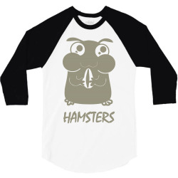 cute hamster 3/4 Sleeve Shirt | Artistshot