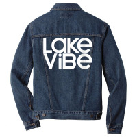 Womens Lake Vibe Life Wakeboard Ski Boat Bum Houseboat Tent Camping V Men Denim Jacket | Artistshot