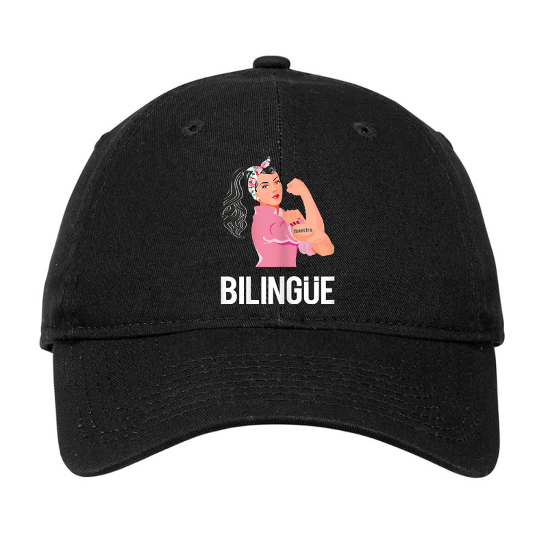 Womens Maestra Bilingue Bilingual Spanish Teacher T Shirt Adjustable Cap by jermonmccline | Artistshot