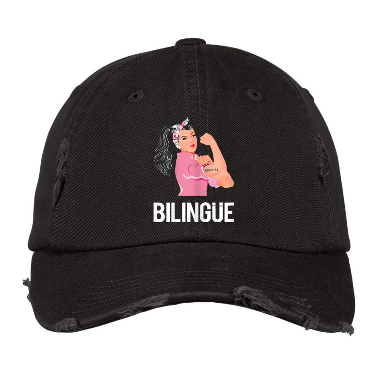 Womens Maestra Bilingue Bilingual Spanish Teacher T Shirt Vintage Cap by jermonmccline | Artistshot