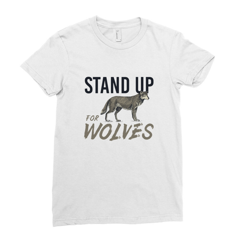 Stand Up For Wolves Ladies Fitted T-Shirt by hasansz | Artistshot