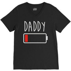 daddy low battery V-Neck Tee | Artistshot