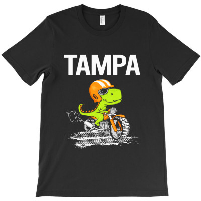 Biking Dinosaur Tampa T-shirt Designed By Lennox Murphyes