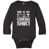 This Is My Cooking Shirt Cool Cook Chef Recipe Book Baking Long Sleeve Baby Bodysuit | Artistshot