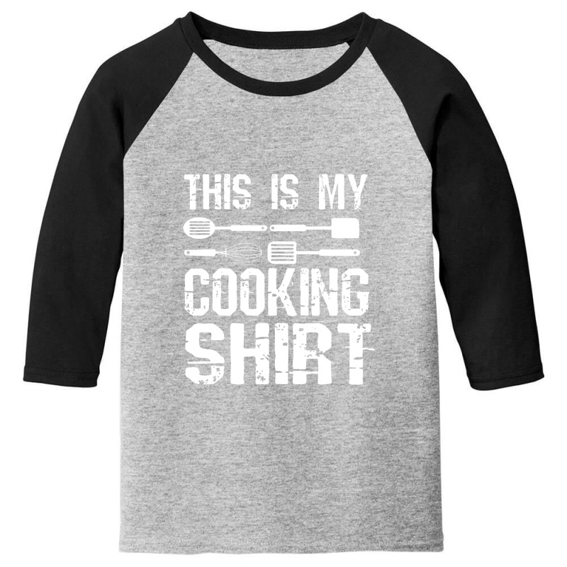 This Is My Cooking Shirt Cool Cook Chef Recipe Book Baking Youth 3/4 Sleeve by akinowiaya | Artistshot