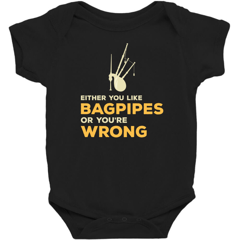 Bagpipe Scottish Scotland Music Player Funny Gift Baby Bodysuit by Tasteful Tees | Artistshot