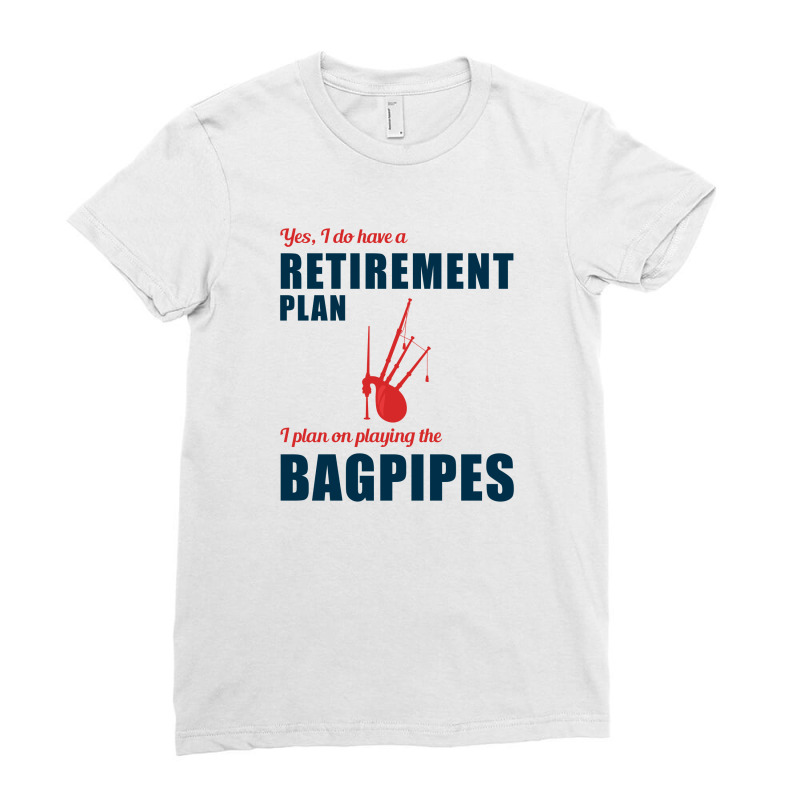 Bagpipe Scottish Scotland Music Player Funny Retirement Gift Ladies Fitted T-Shirt by Tasteful Tees | Artistshot