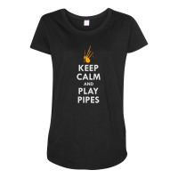 Bagpipe Scottish Scotland Music Player Funny Gift Maternity Scoop Neck T-shirt | Artistshot