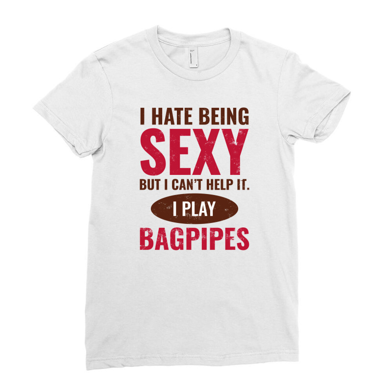 Bagpipe Scottish Scotland Music Player Funny Gift Ladies Fitted T-Shirt by Tasteful Tees | Artistshot