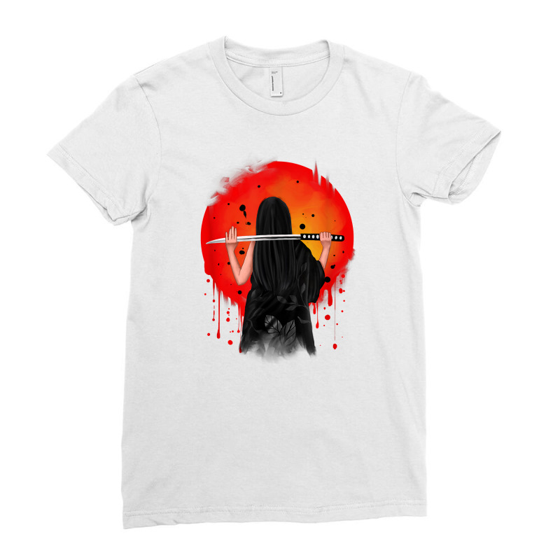 Samurai Sword Samurai Japanese T Shirt Ladies Fitted T-Shirt by naythendeters2000 | Artistshot