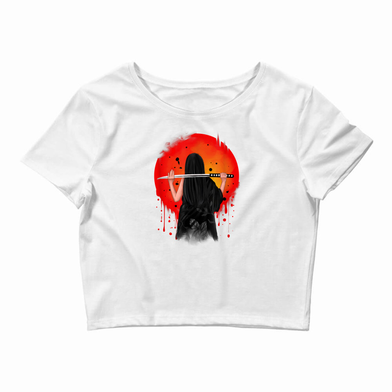 Samurai Sword Samurai Japanese T Shirt Crop Top by naythendeters2000 | Artistshot