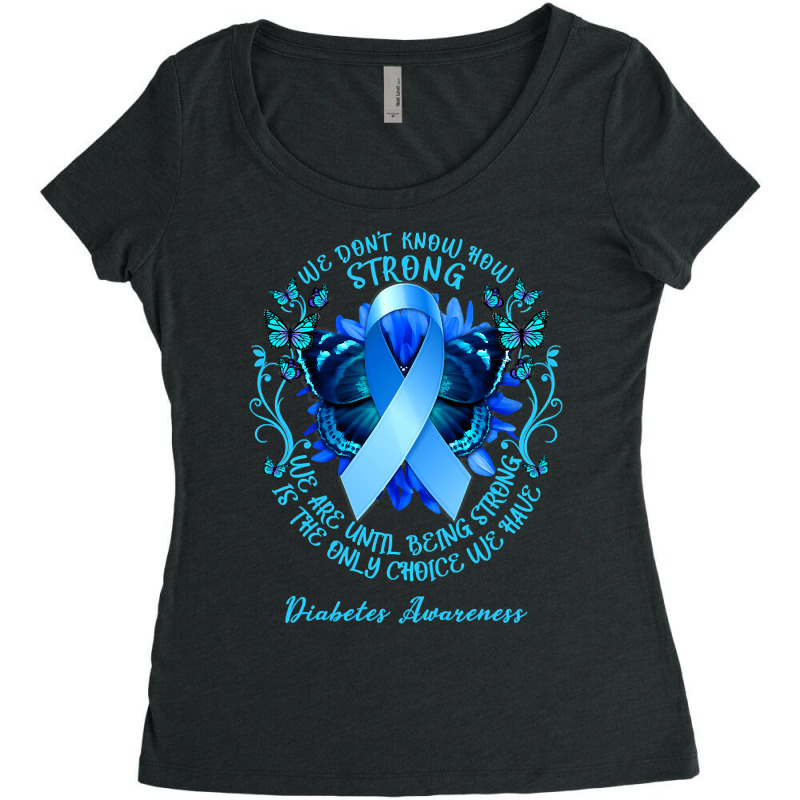 Diabetes Diabetic Her Fight Is My Fight T1d T2d 129 Diabetes Awareness Women's Triblend Scoop T-shirt by offensejuggler | Artistshot