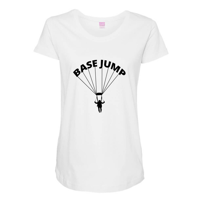 Base Jumping Sky Diving Diver Gift Maternity Scoop Neck T-shirt by Tasteful Tees | Artistshot