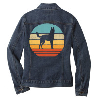 Belgian Malinois Retro Vintage 60s 70s Sunset Dog Lovers Men T Shirt Ladies Denim Jacket | Artistshot