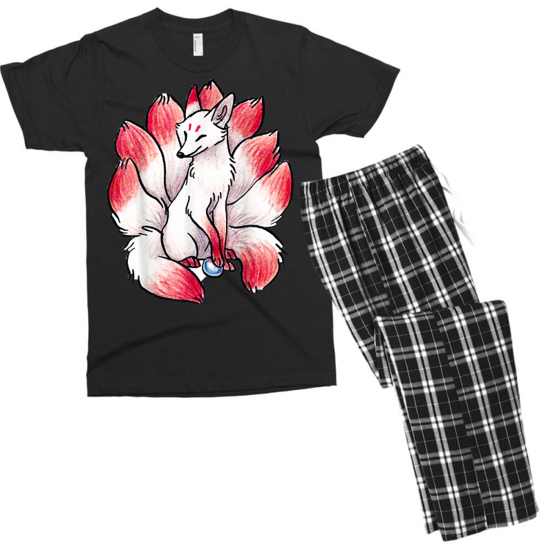 I Know Heaven Is A Beautiful Place Funny Nine Tailed Fox T Shirt Men's T-shirt Pajama Set | Artistshot