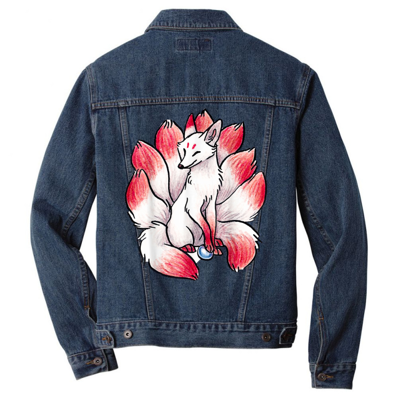 I Know Heaven Is A Beautiful Place Funny Nine Tailed Fox T Shirt Men Denim Jacket | Artistshot