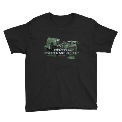 Booth Machine Shop Forrest Green (fashion Fit Tee) Youth Tee Designed By Charlesfo