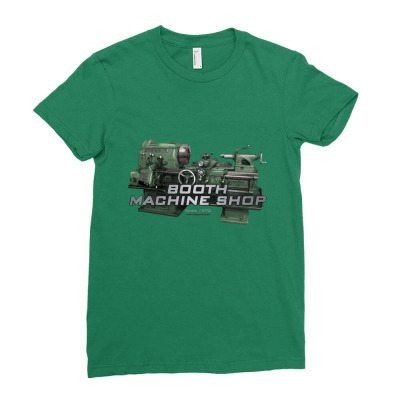 Booth Machine Shop Forrest Green (fashion Fit Tee) Ladies Fitted T-shirt Designed By Charlesfo