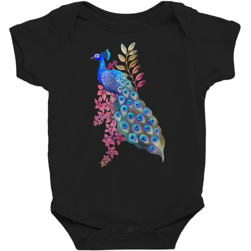 Peacock T  Shirt Peacock Paradise T  Shirt Baby Bodysuit by swallowfirework | Artistshot