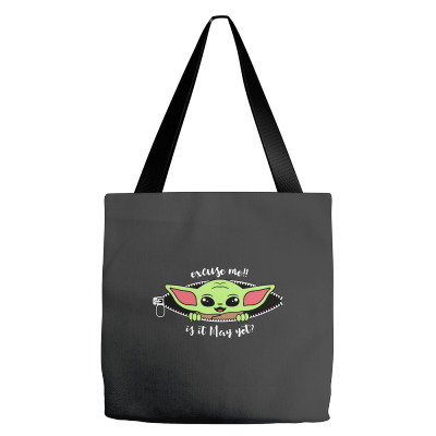 Baby Yoda Peek Tote Bags Designed By Loye771290