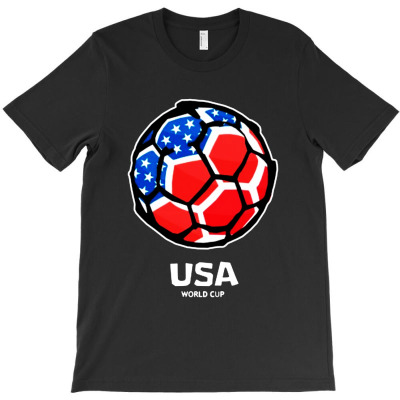 Usa Football Country Flag T-shirt Designed By Bernard Houfman