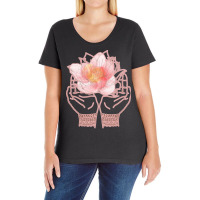 Meditation Yoga T  Shirt Meditation Hands Flower Rose T  Shirt Ladies Curvy T-shirt | Artistshot