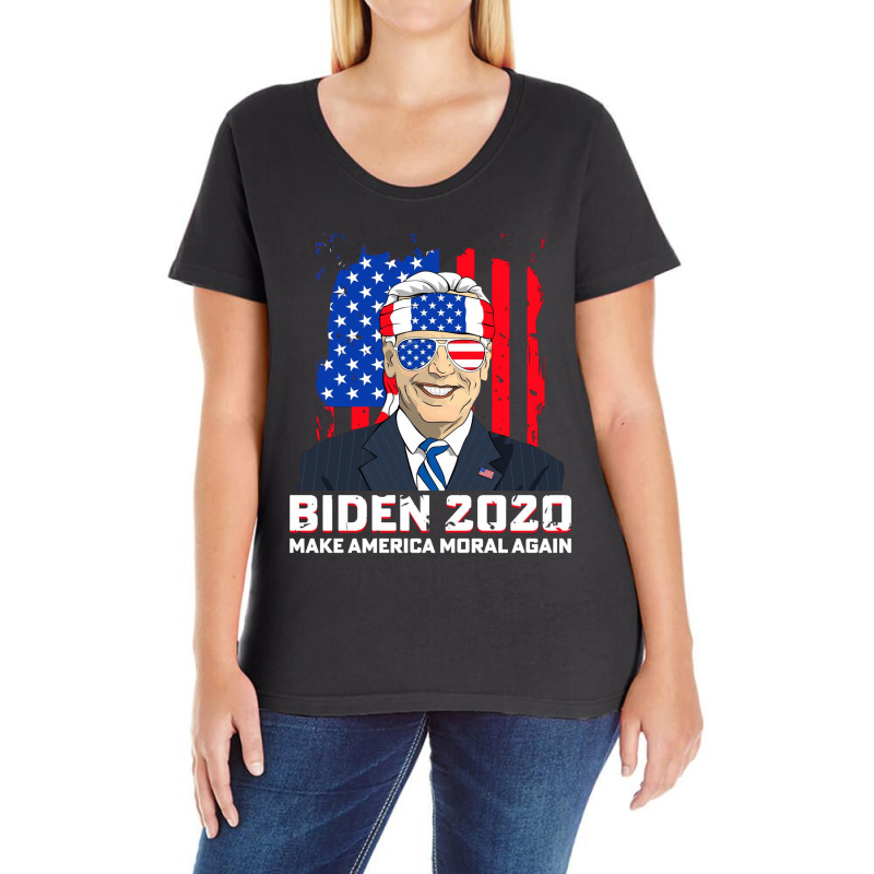 Biden 2020 Make America Moral Again Ladies Curvy T-Shirt by kakashop | Artistshot