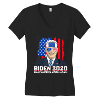 Biden 2020 Make America Moral Again Women's V-neck T-shirt | Artistshot