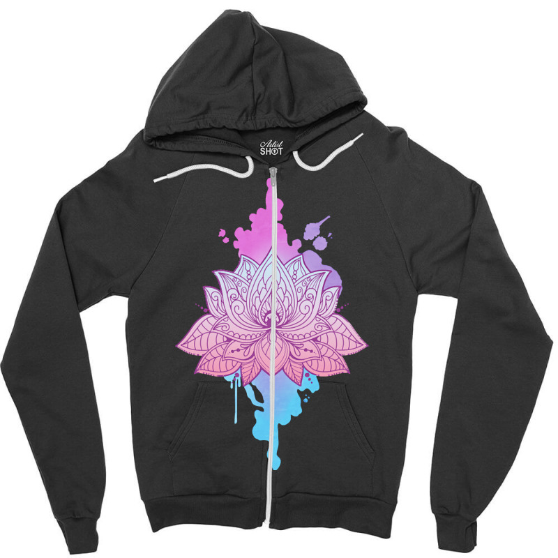 Mandala Lotus T  Shirt Asanas Mandala Lotus Mantra T  Shirt Zipper Hoodie by shanie31601 | Artistshot