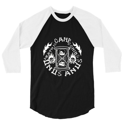Camp Unus Annus Camping Funny Skeleton Bones Unus Fans Annus Skull Cam 3/4 Sleeve Shirt Designed By Animestars