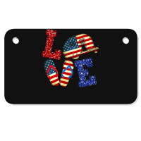 Camp Camping Loveusa Flag Flip Flop Camper Usa Flag Patriotcamper Camp Motorcycle License Plate | Artistshot