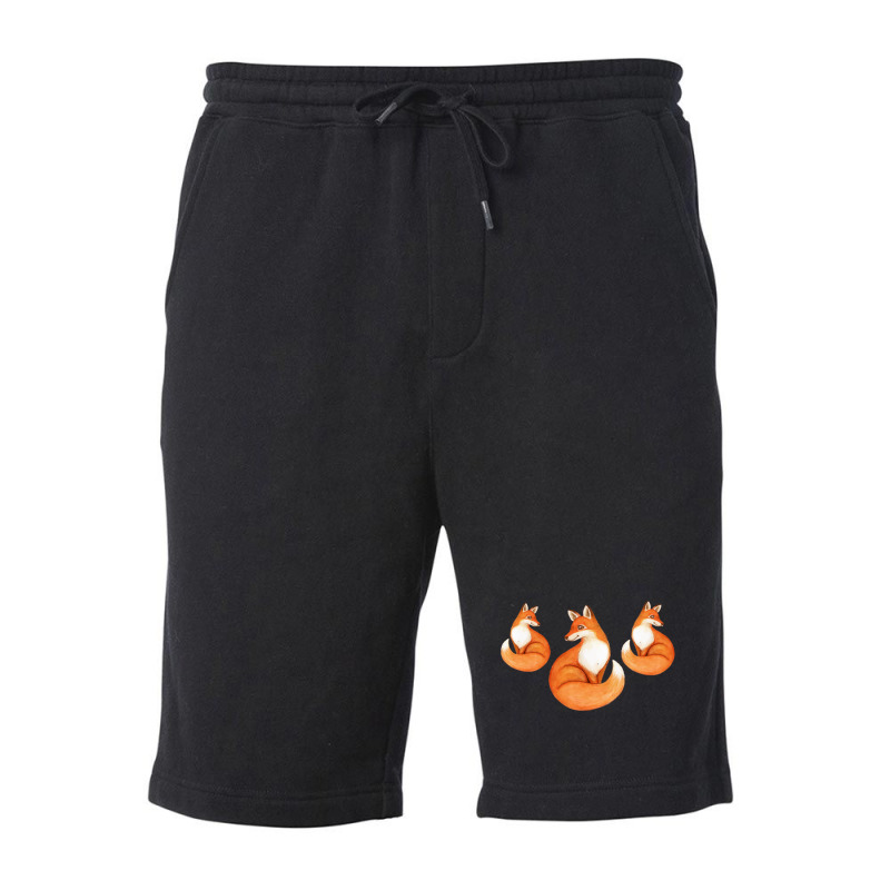 Three Little Foxes In Fox Family I Gift Fleece Short by Bettercallsaul | Artistshot